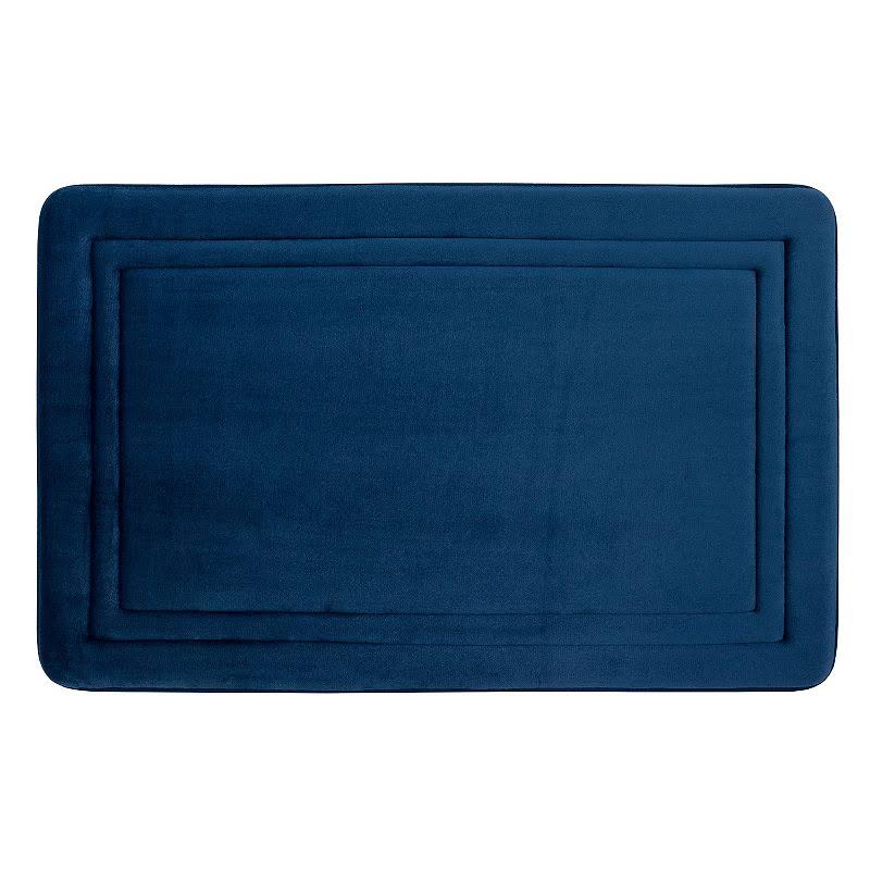 The Big One Border Memory Foam Bath Rug - Navy - 20x32